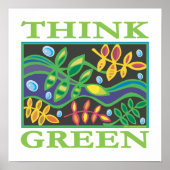 Poster Pensez Vert De l'environnement (Devant)