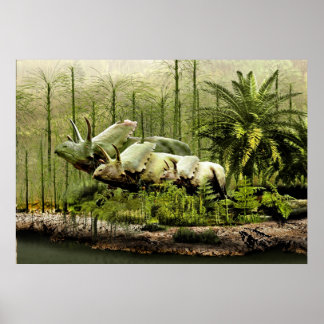 Poster Pentaceratops du Nouveau-Mexique