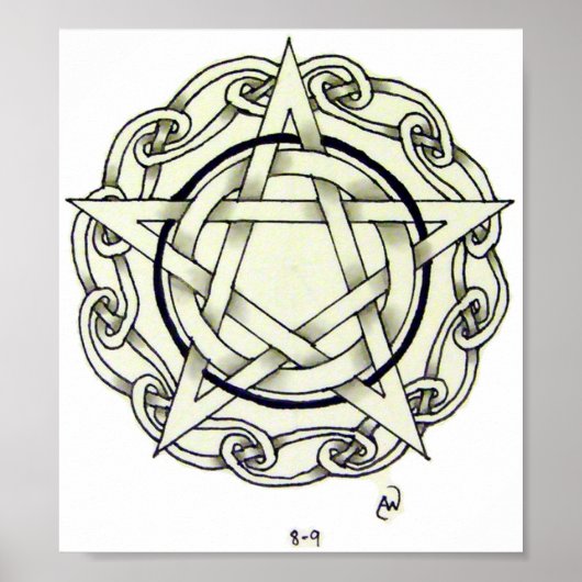 Poster Pentacle celtique (Devant)