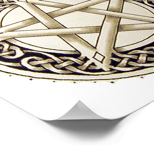 Poster Pentacle de travail en mode inverse (Coin)