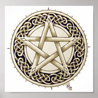 Poster Pentacle de travail en mode inverse