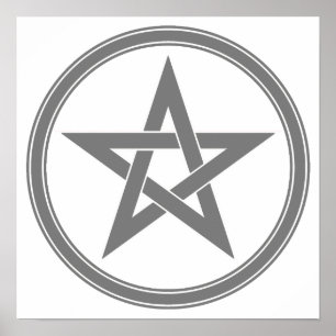Poster Pentacle gris