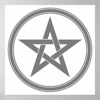 Poster Pentacle gris