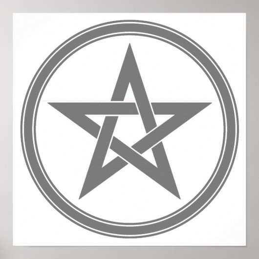 Poster Pentacle gris (Devant)