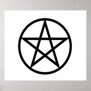 Poster Pentagone étoilé droit