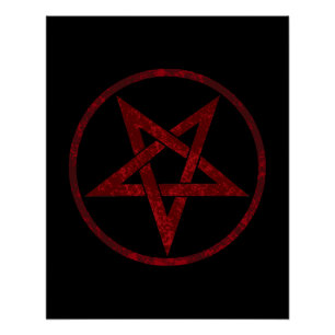 Poster Pentagram Red Devil