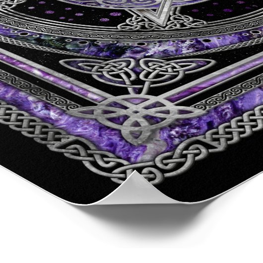 Poster Pentagram Triskelion Amethyst Moon (Coin)