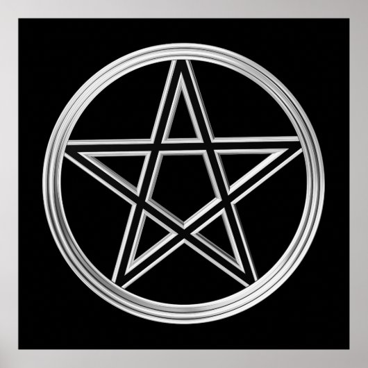 Poster Pentagramme argenté (Devant)