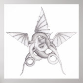 Poster Pentagramme dragon (Devant)