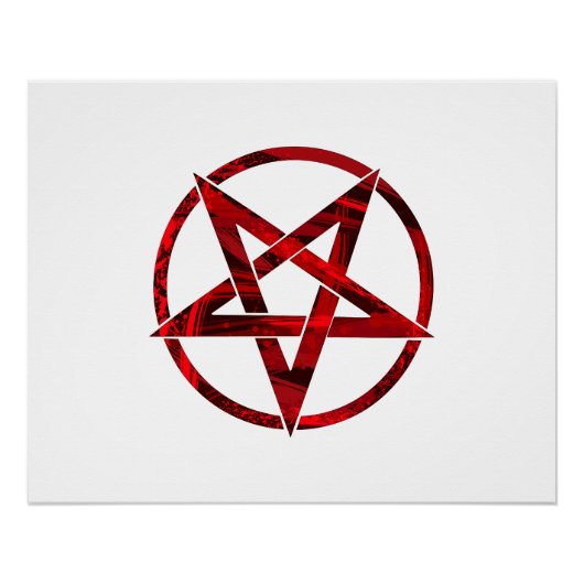 Poster Pentagramme du Diable Rouge (Devant)