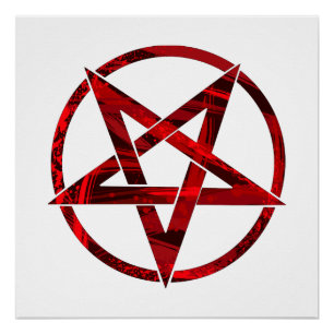 Poster Pentagramme du Diable Rouge