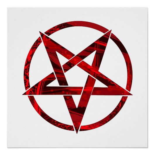 Poster Pentagramme du Diable Rouge (Devant)