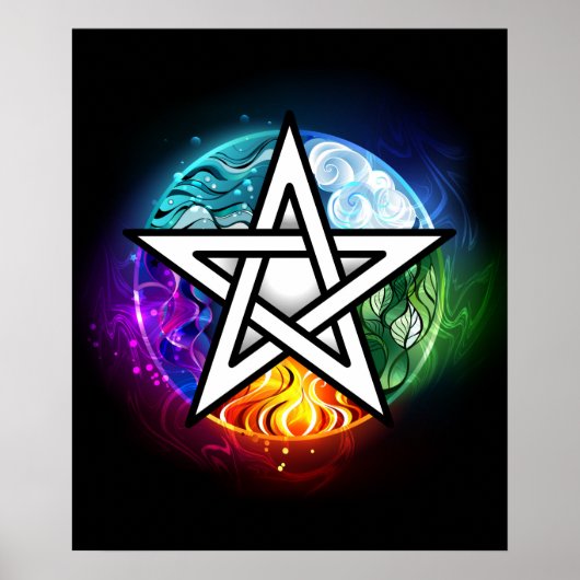 Poster pentagramme du Wiccan (Devant)