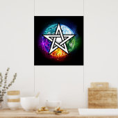 Poster pentagramme du Wiccan (Cuisine)