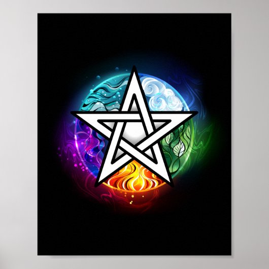 Poster pentagramme du Wiccan (Devant)