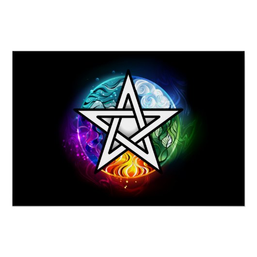 Poster pentagramme du Wiccan (Devant)