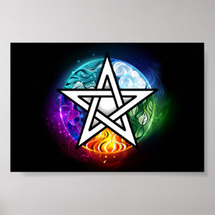 Poster pentagramme du Wiccan