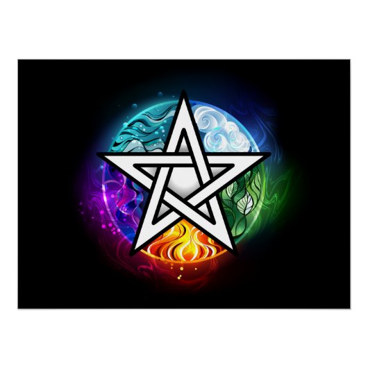Poster pentagramme du Wiccan (Devant)