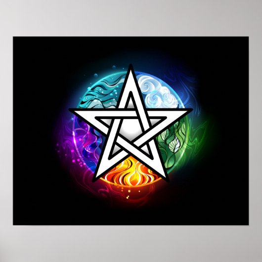Poster pentagramme du Wiccan (Devant)