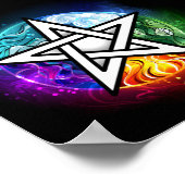 Poster pentagramme du Wiccan (Coin)
