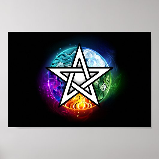 Poster pentagramme du Wiccan (Devant)