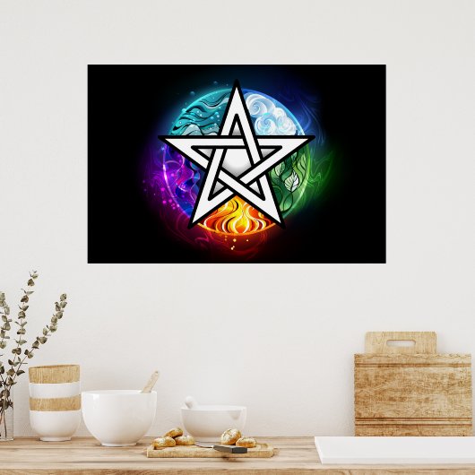 Poster pentagramme du Wiccan (Cuisine)