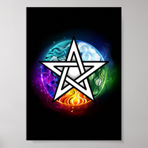 Poster pentagramme du Wiccan