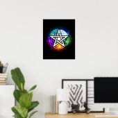 Poster pentagramme du Wiccan (Bureau à domicile)