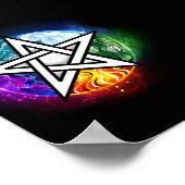 Poster pentagramme du Wiccan (Coin)