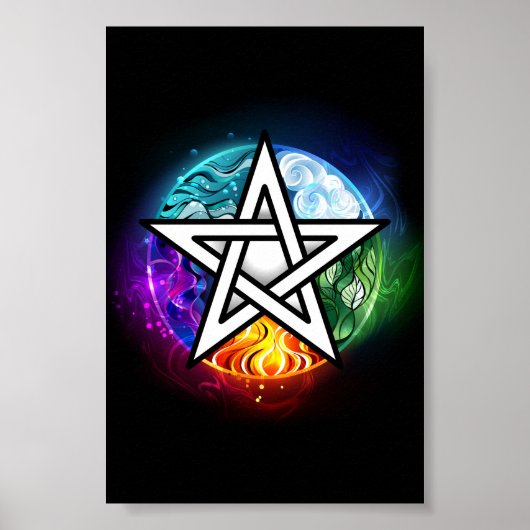 Poster pentagramme du Wiccan (Devant)