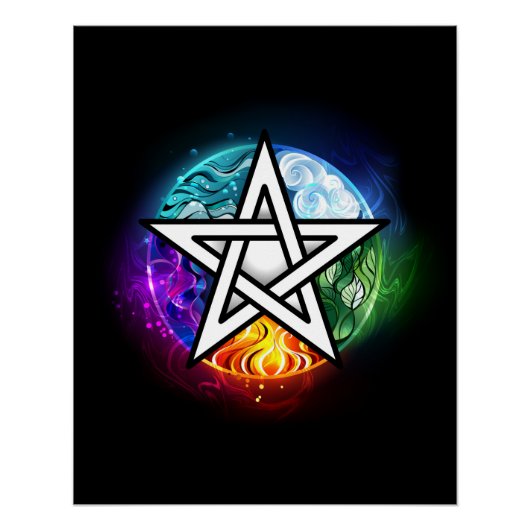 Poster pentagramme du Wiccan (Devant)