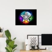 Poster pentagramme du Wiccan (Bureau à domicile)