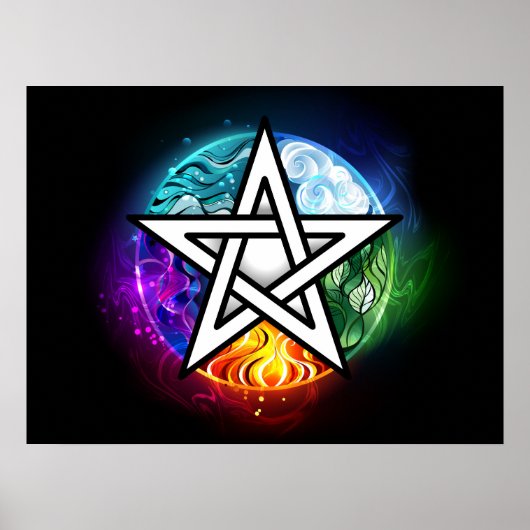 Poster pentagramme du Wiccan (Devant)