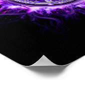 Poster Pentagramme mauve-lune (Coin)