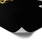 Poster Pentagramme noir et or (Coin)