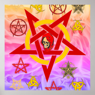 Poster Pentagramme Pentagramme Pentagramme occulte