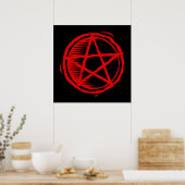 Poster Pentagramme rouge (Cuisine)