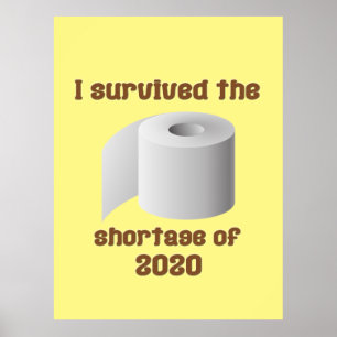 Poster Pénurie de papier toilette