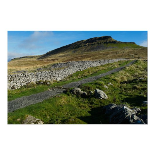 Poster Penyghent vu du sentier qui monte (Devant)