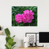 Poster Peonies (Bureau à domicile)