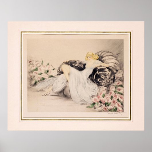 Poster Peonies, 1935 par Louis Icart (Devant)