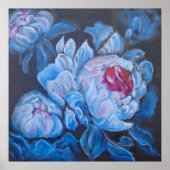 Poster Peonies bleues (Devant)