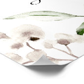 Poster Peonies Bourgogne rose Fête des mariées florale (Coin)