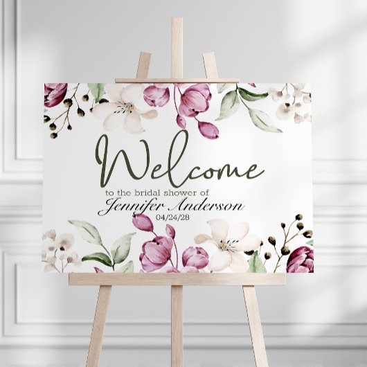 Poster Peonies Bourgogne rose Fête des mariées florale