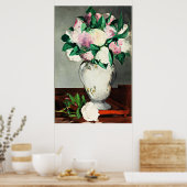Poster Peonies, célèbre peinture Edouard Manet (Cuisine)