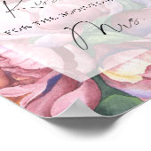 Poster Peonies - Combien de baisers jeu de douche nuptial (Coin)