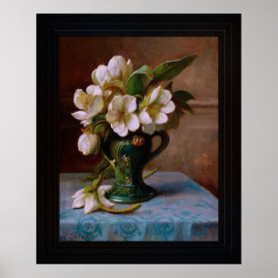 Poster Peonies dans un vase par Hans Zatzka