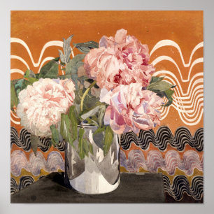 Poster Peonies de Charles Rennie Mackintosh (1920)