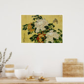 Poster Peonies et papillon (Cuisine)
