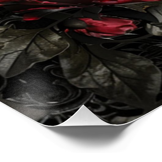 Poster Peonies gothiques baroques (Coin)
